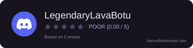 Rating widget preview for LegendaryLavaBotu