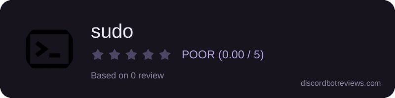 Rating widget preview for sudo