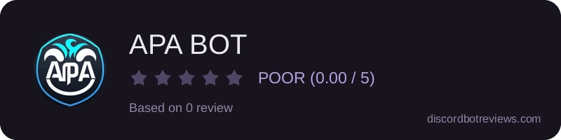 Rating widget preview for APA BOT