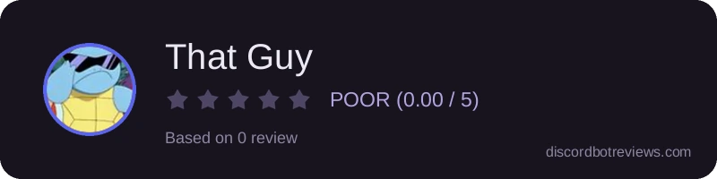 Rating banner for That Guy