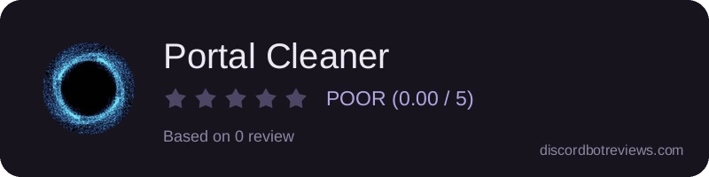 Rating widget preview for Portal Cleaner
