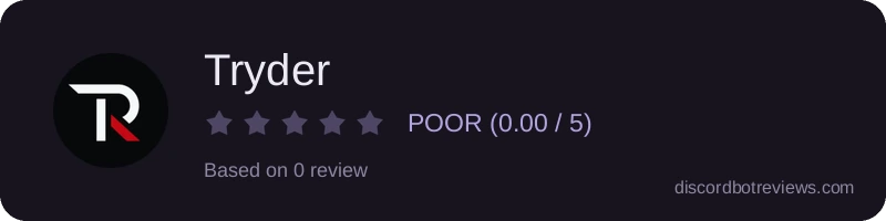 Rating widget preview for Tryder