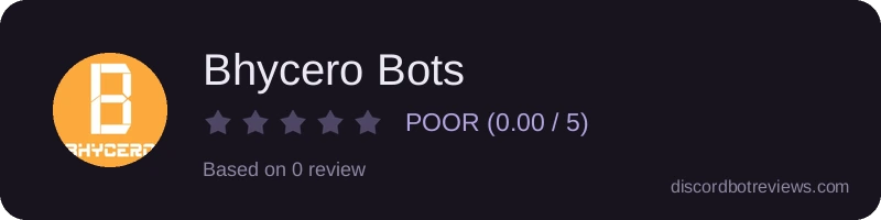 Rating widget preview for Bhycero Bots