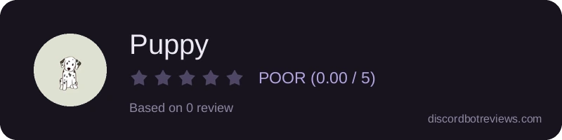 Rating widget preview for Puppy