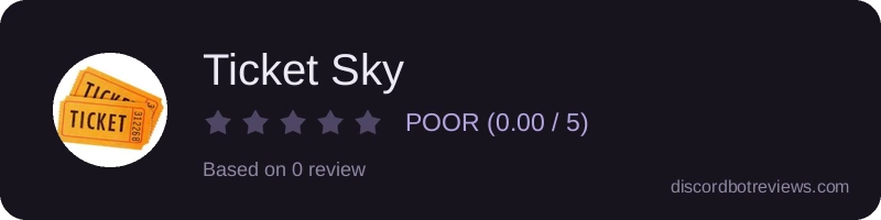 Rating widget preview for Ticket Sky