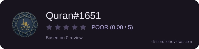 Rating widget preview for Quran#1651