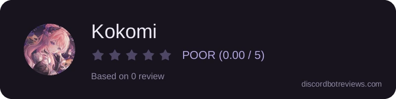 Rating widget preview for Kokomi