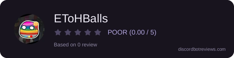 Rating widget preview for EToHBalls