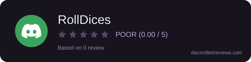 Rating banner for RollDices