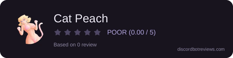 Rating widget preview for Cat Peach