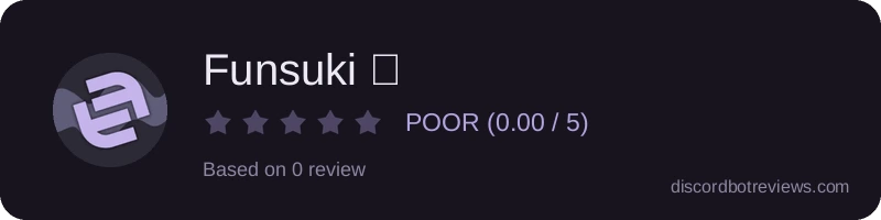 Rating widget preview for Funsuki 🎉