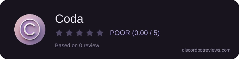 Rating widget preview for Coda