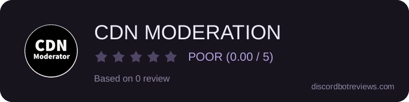 Rating widget preview for CDN MODERATION