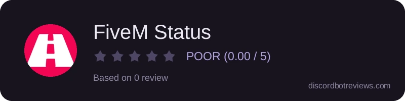 Rating widget preview for FiveM Status