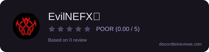 Rating widget preview for EvilNEFX🎶