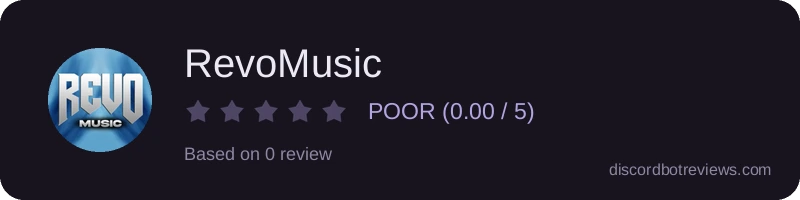 Rating widget preview for RevoMusic