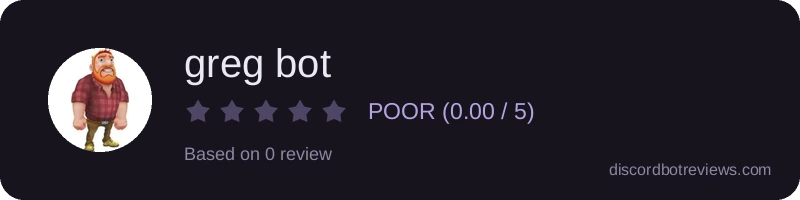 Rating banner for greg bot