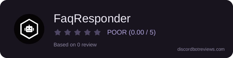 Rating widget preview for FaqResponder