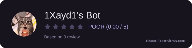 Rating widget preview for 1Xayd1's Bot