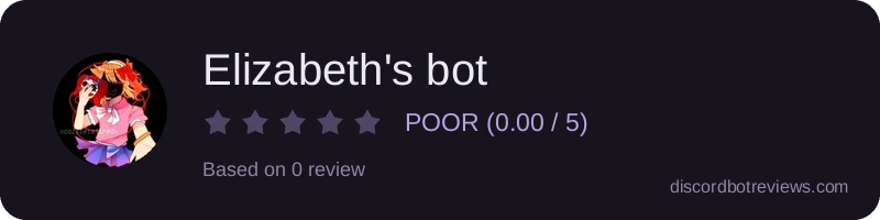 Rating widget preview for Elizabeth's bot