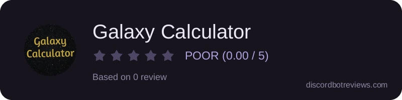 Rating widget preview for Galaxy Calculator