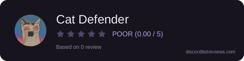 Rating widget preview for Cat Defender
