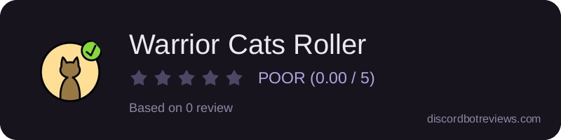 Rating widget preview for Warrior Cats Roller