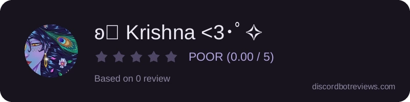 Rating widget preview for ʚଓ Krishna <3･ﾟ✧