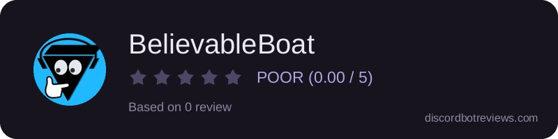 Rating widget preview for BelievableBoat
