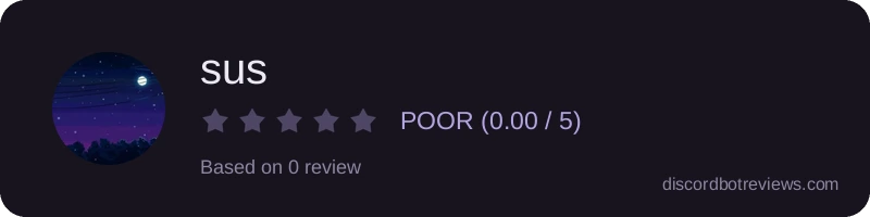 Rating widget preview for sus