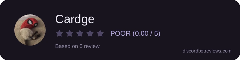 Rating widget preview for Cardge