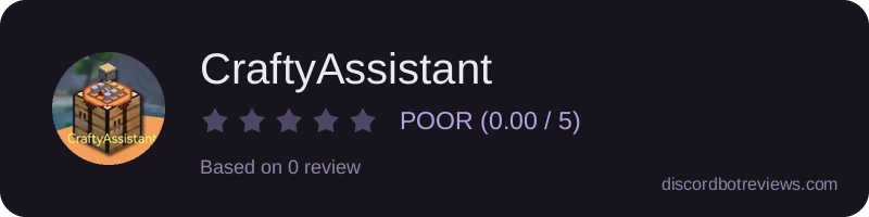 Rating widget preview for CraftyAssistant