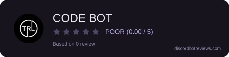Rating widget preview for CODE BOT