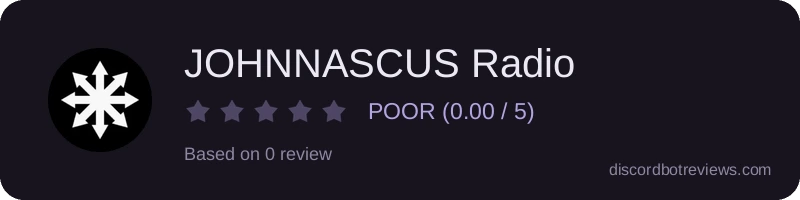 Rating widget preview for JOHNNASCUS Radio