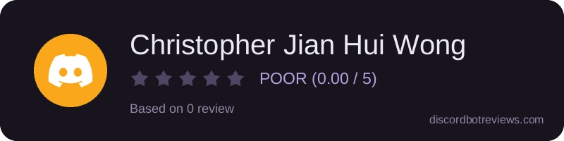 Rating widget preview for Christopher Jian Hui Wong