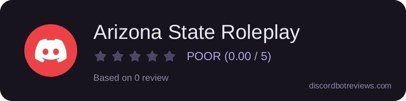 Rating widget preview for Arizona State Roleplay
