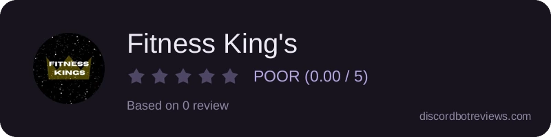 Rating widget preview for Fitness King's
