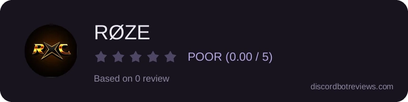 Rating widget preview for RØZE