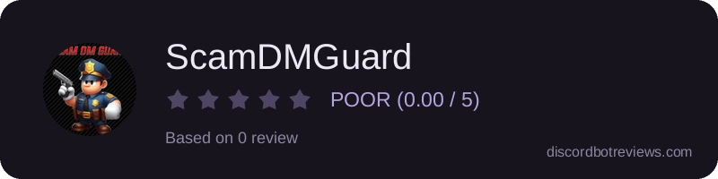 Rating widget preview for ScamDMGuard