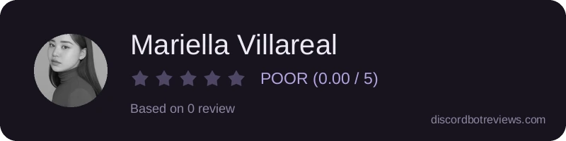 Rating widget preview for Mariella Villareal