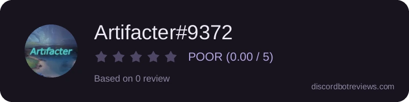 Rating widget preview for Artifacter#9372