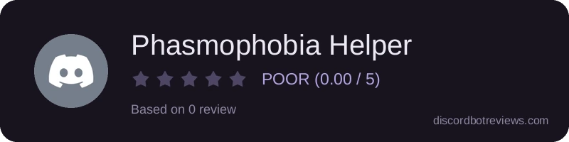 Rating widget preview for Phasmophobia Helper