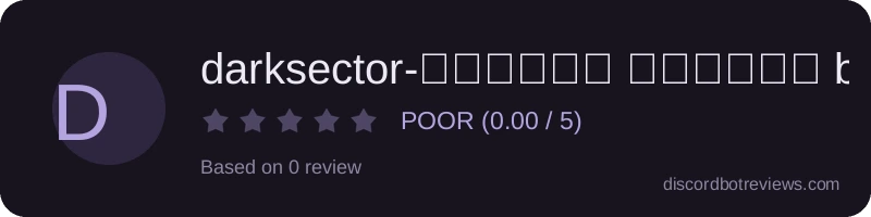 Rating widget preview for darksector-القطاع المظلم bot