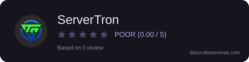 Rating widget preview for ServerTron