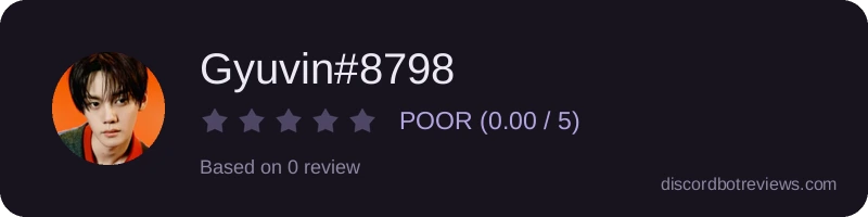 Rating widget preview for Gyuvin#8798