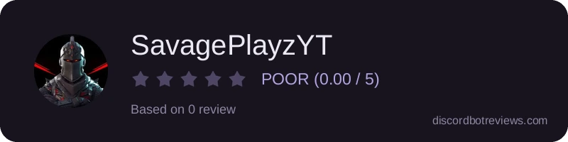 Rating widget preview for SavagePlayzYT