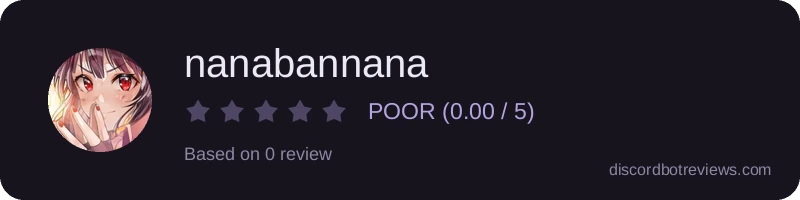 Rating widget preview for nanabannana