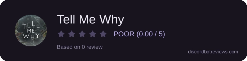 Rating widget preview for Tell Me Why