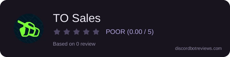Rating widget preview for TO Sales
