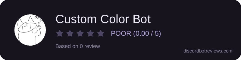 Rating widget preview for Custom Color Bot
